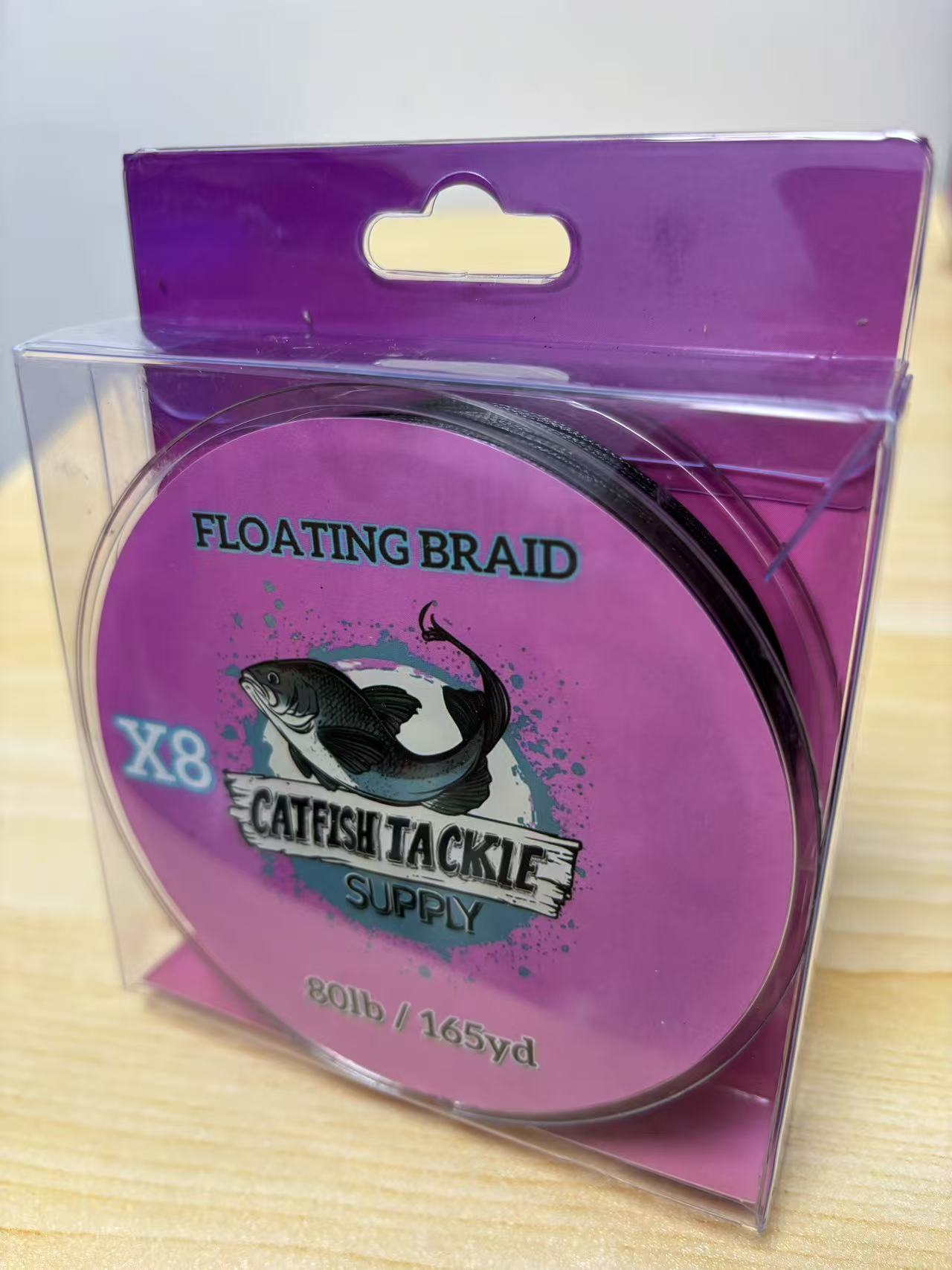 Black 8 Strand 165yd 80LB Floating Braid