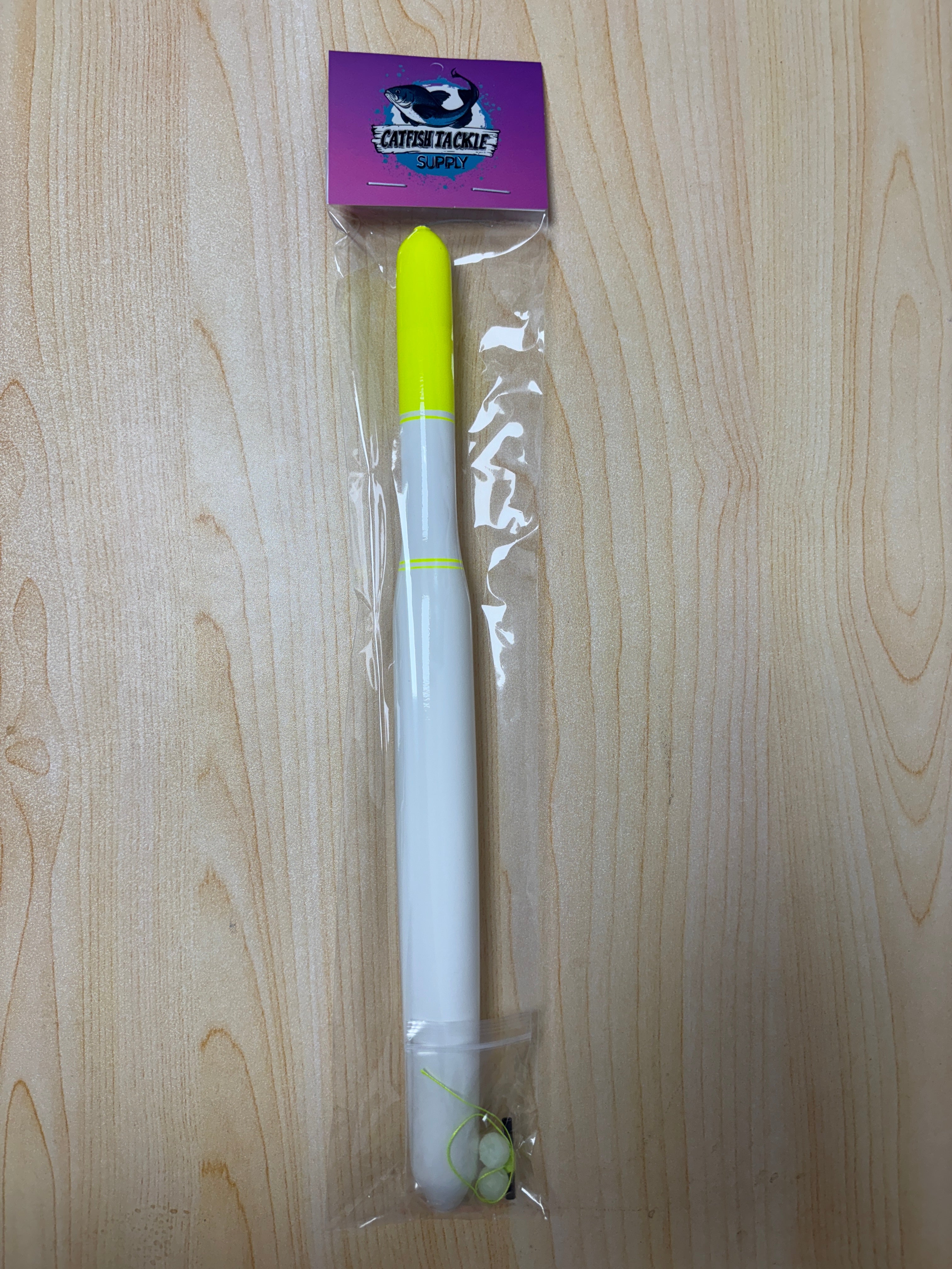 12" Yellow Top & White Body Float