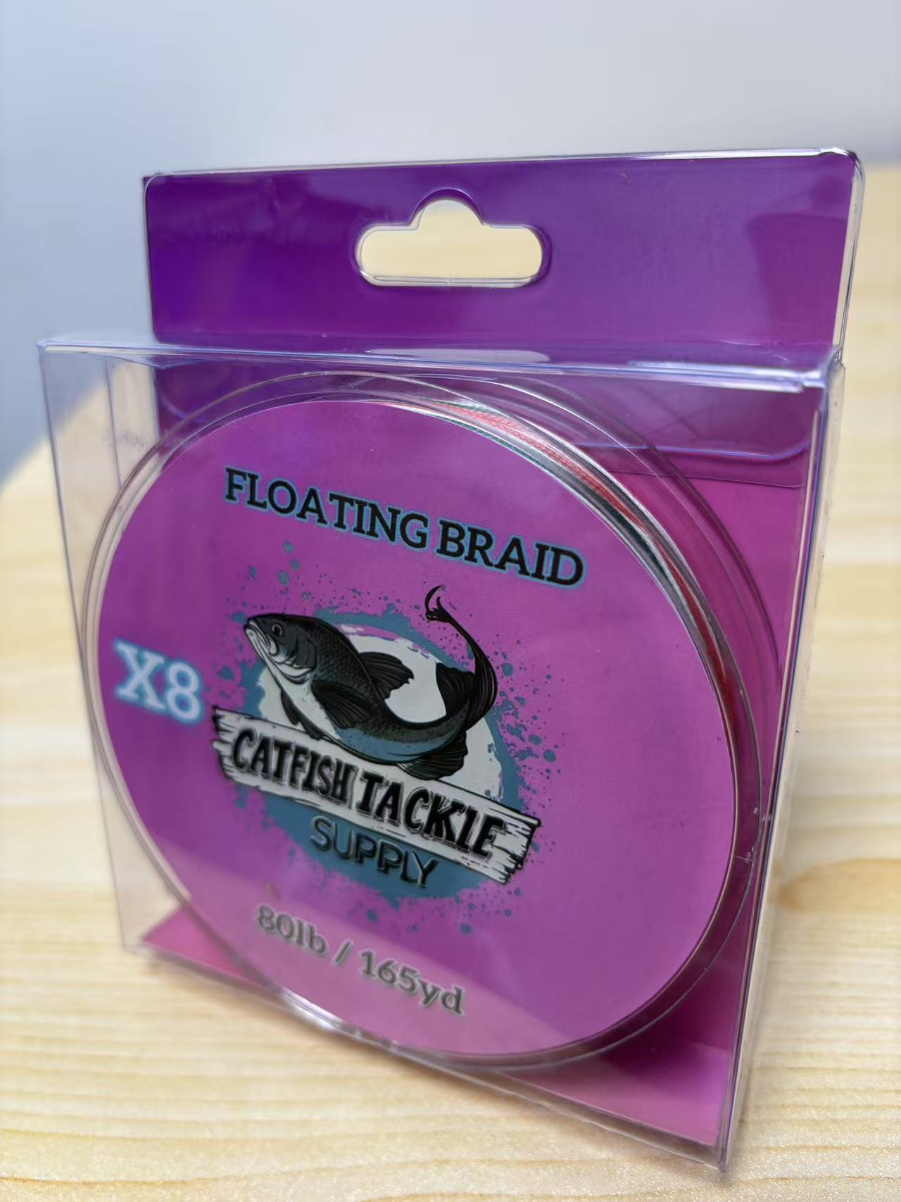 Orange Camou 8 Strand 165yd 80LB Floating Braid