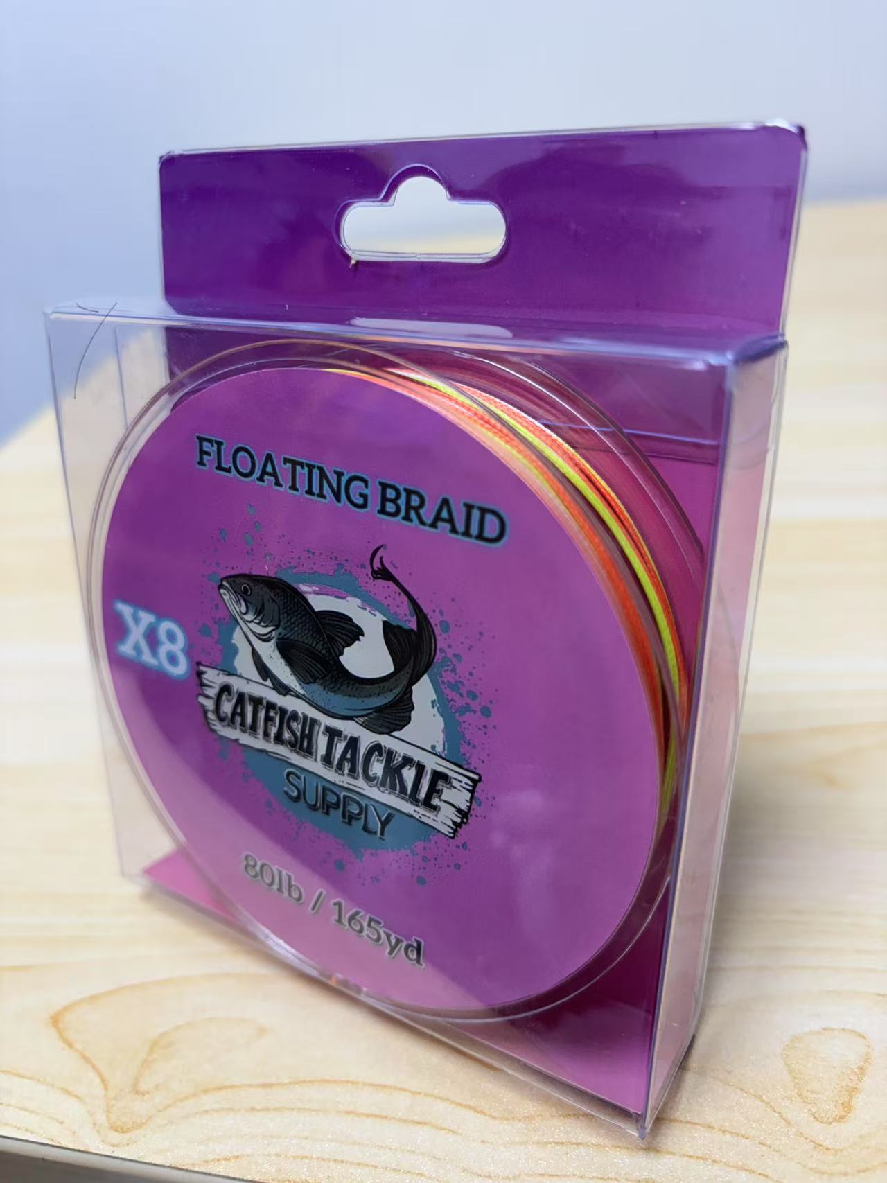 Multicolor 8 Strand 165yd 80LB Floating Braid