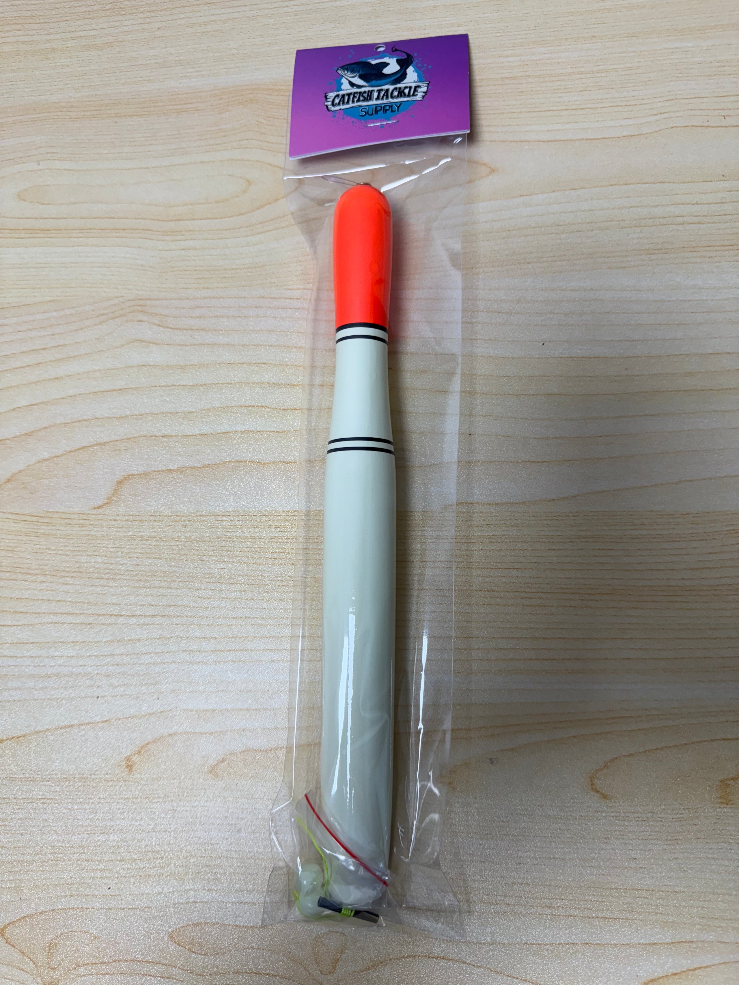 10" Orange Top & White Body Float