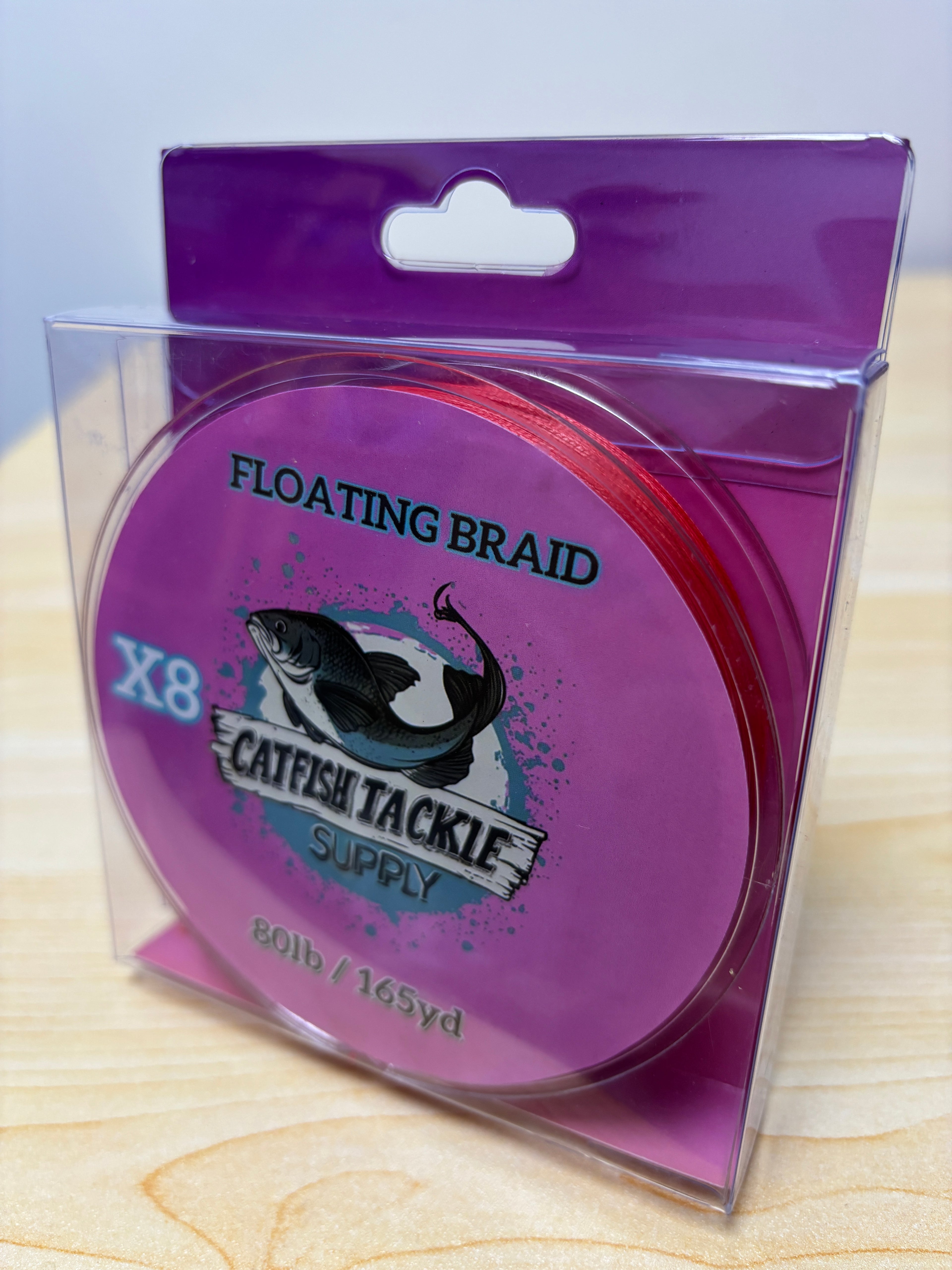 Dark Red 8 Strand 165yd 80LB Floating Braid