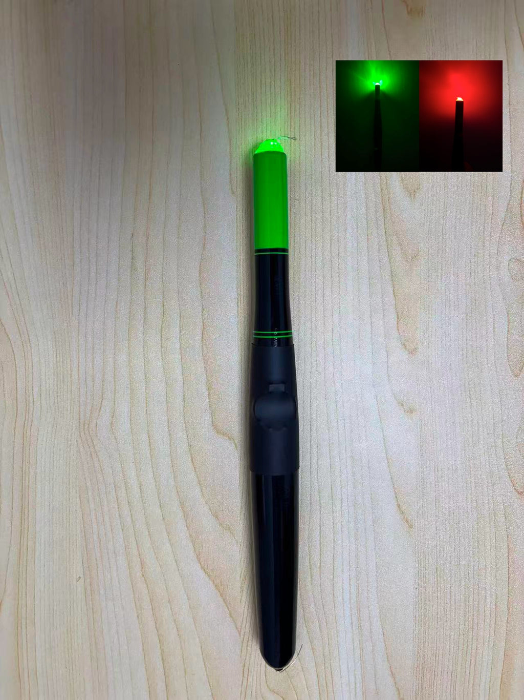 11" Black Bottom Lighted Strike Indicate Float (Turns From Green to Red)