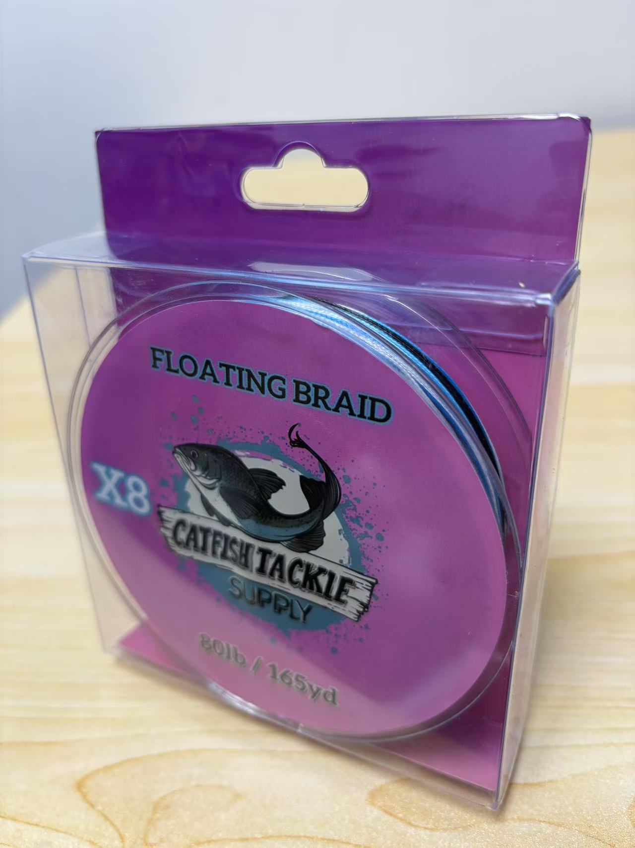 Blue Camou 8 Strand 165yd 80LB Floating Braid