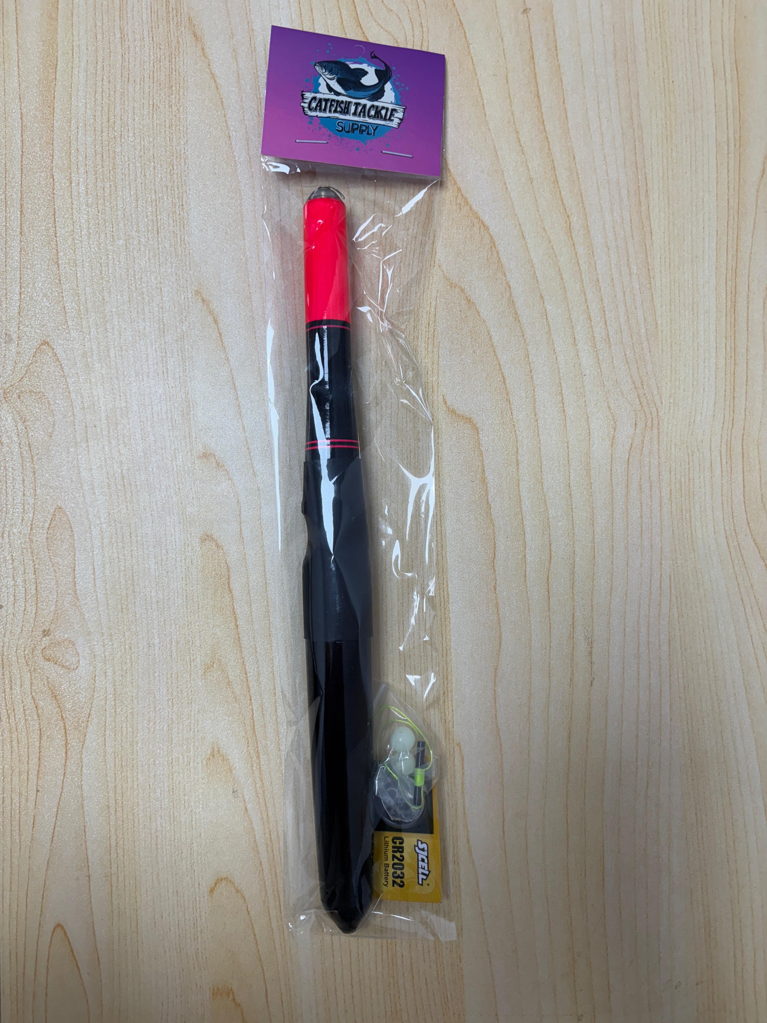 11" Black Bottom Lighted Strike Indicate Float (Turns From Green to Red)