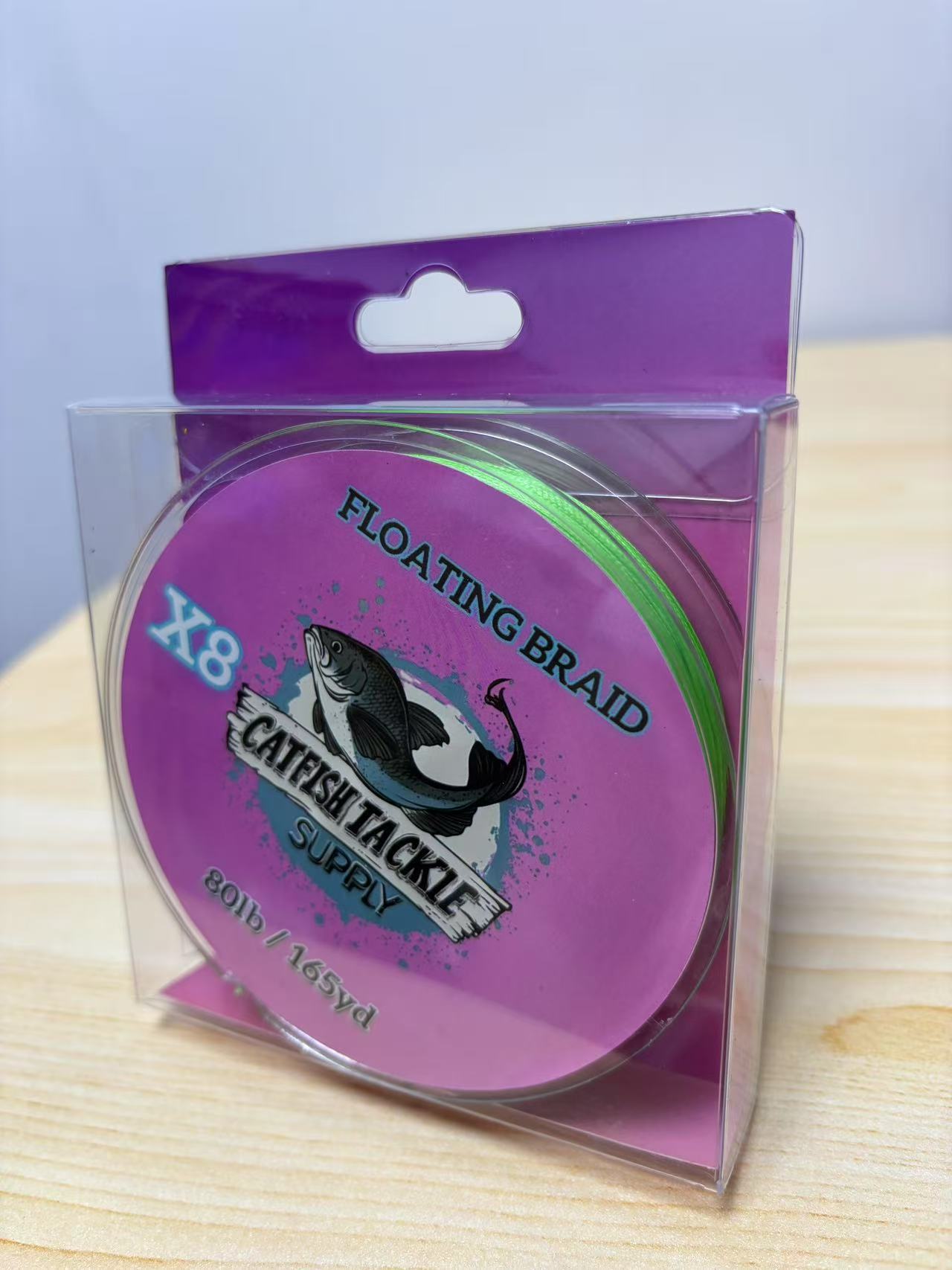 Fluoro Green 8 Strand 165yd 80LB Floating Braid