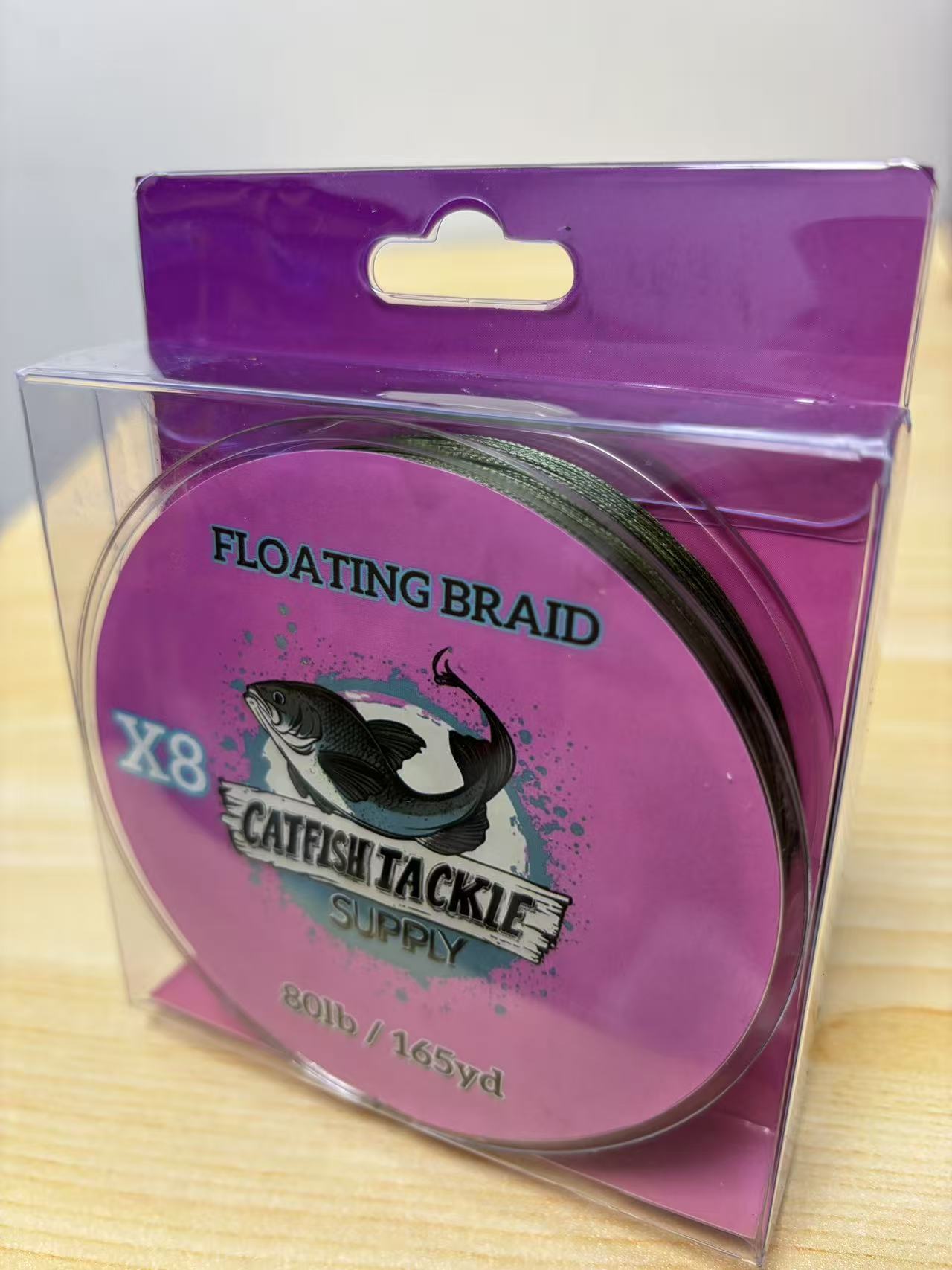 Deep Green 8 Strand 165yd 80LB Floating Braid